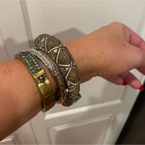 Matthew Campbell Larenza hinged 925 jeweled bangle MCL